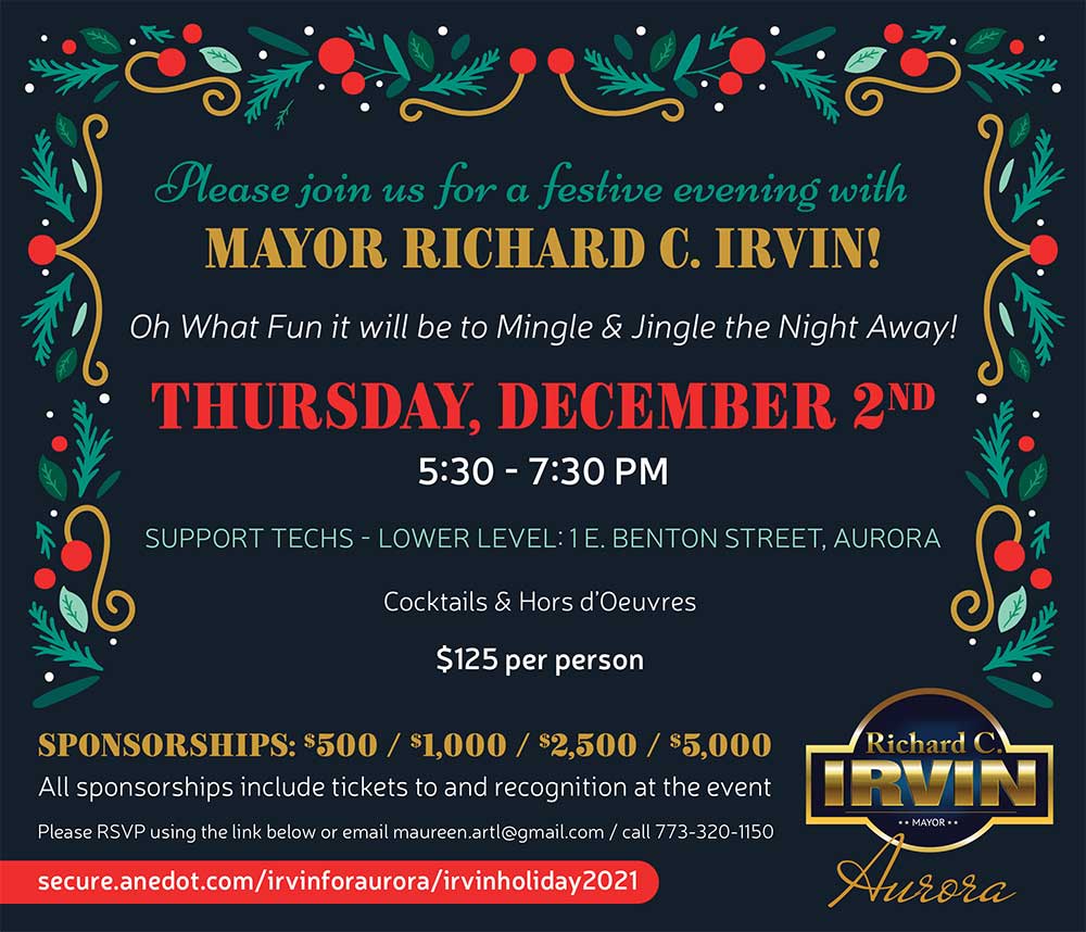 Join Mayor Richard C Irvin for a 2021 Holiday Event